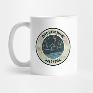 Map Design of Broken Bow Cabin Mug